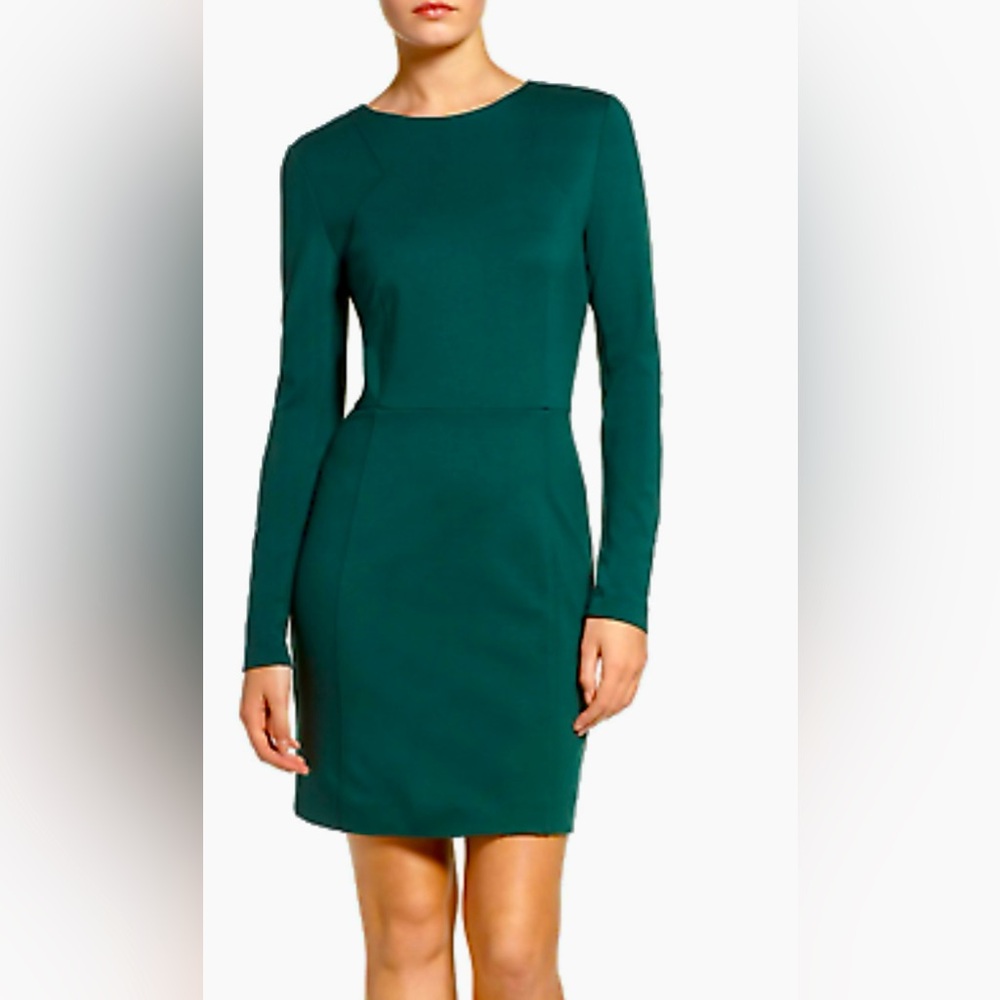 French Connection Long Sleeve Ponte Mini Sheath Bodycon Dress ZP1